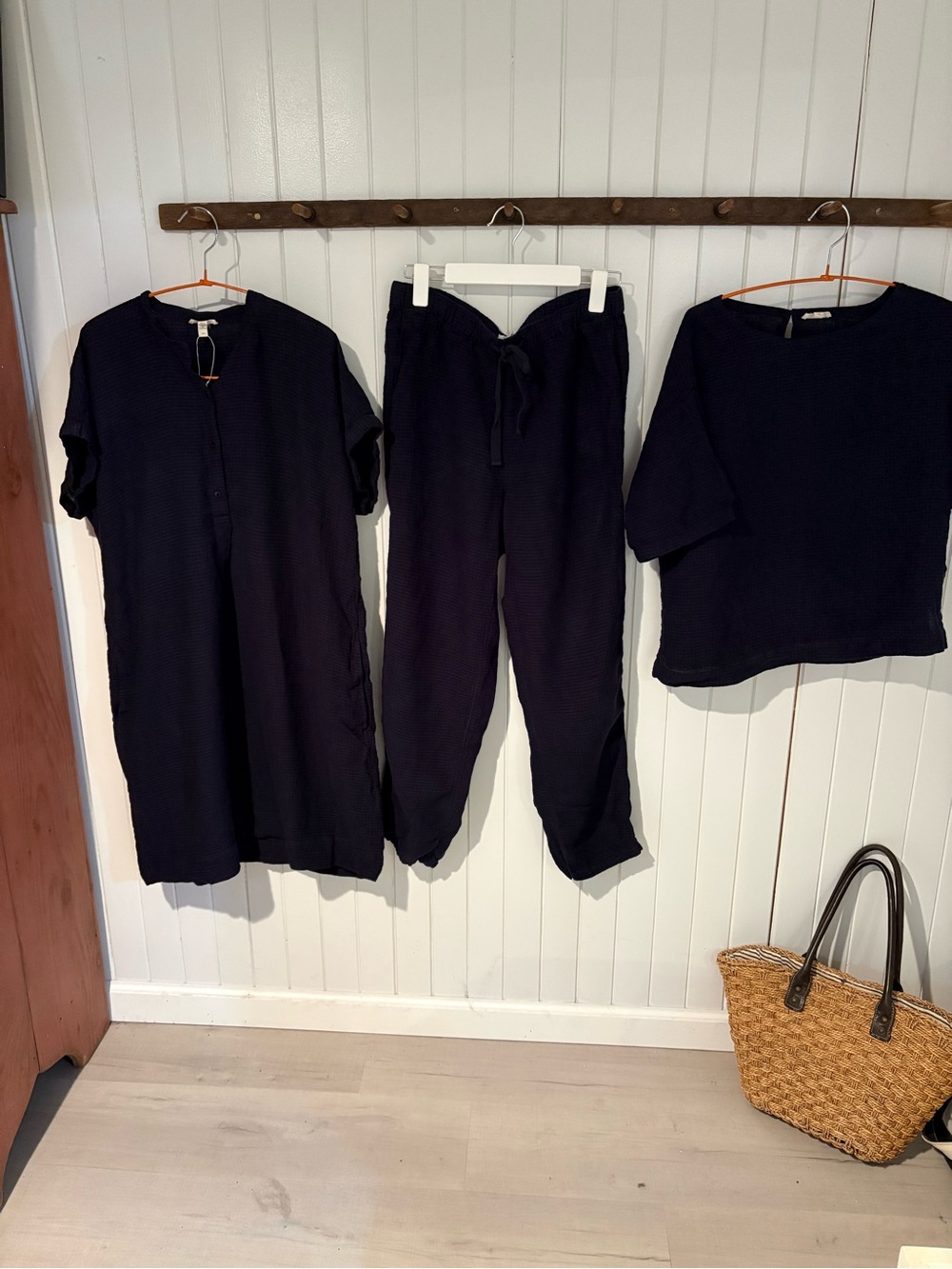 Eileen Fisher Navy Drawstring Jogger Pants